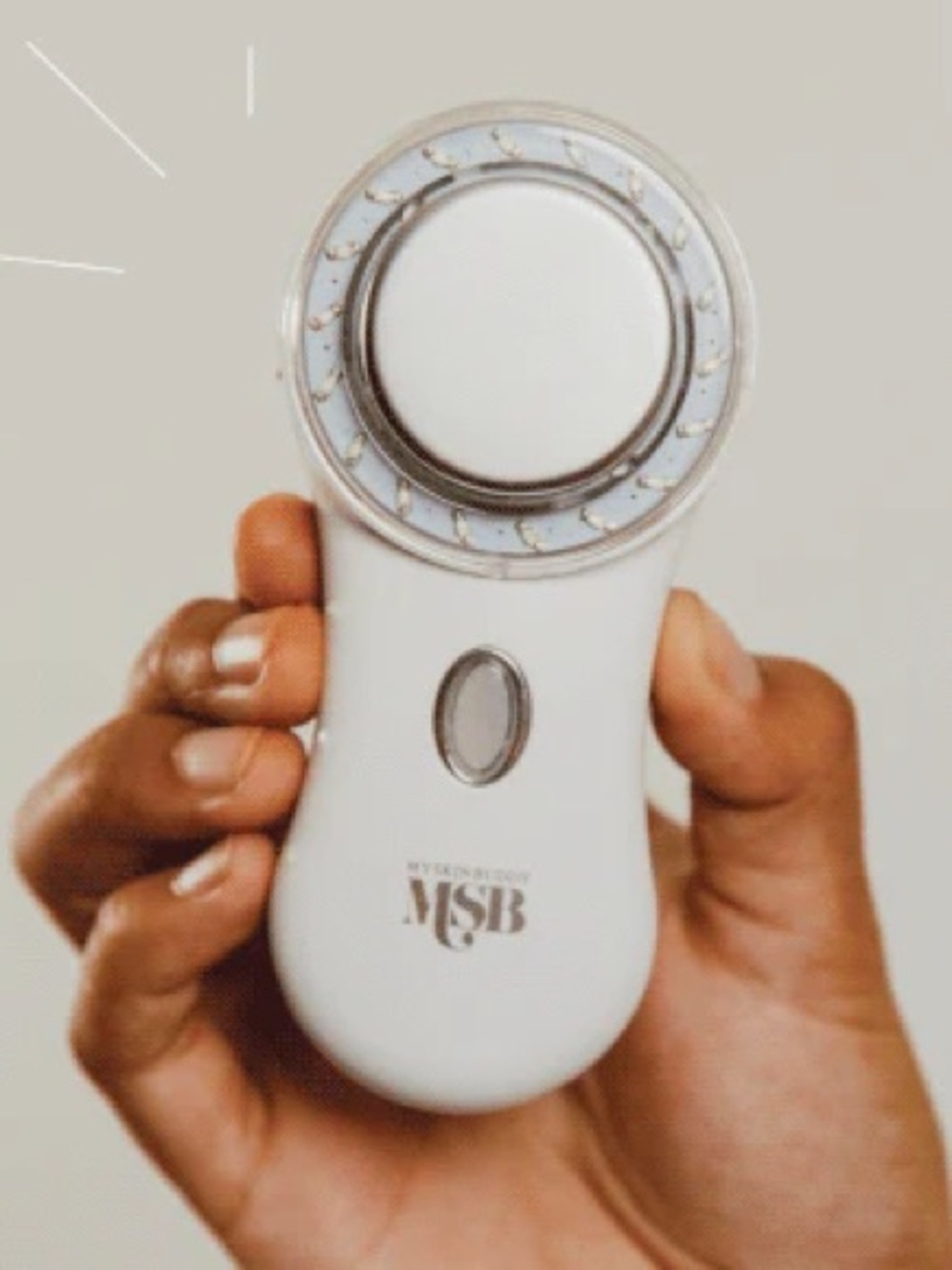 MSB My Skin Buddy Facial Massager Device in White